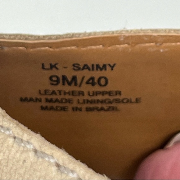 Lucky Brand tan Saimy leather open toe block heel back zip shoes, 9M. - Picture 12 of 12